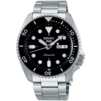 Seiko Mens 5 Sports Automatic Black Bracelet Watch SRPD55K1