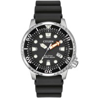 Citizen Mens Promaster Diver Black Rubber Strap Watch BN0150-28E